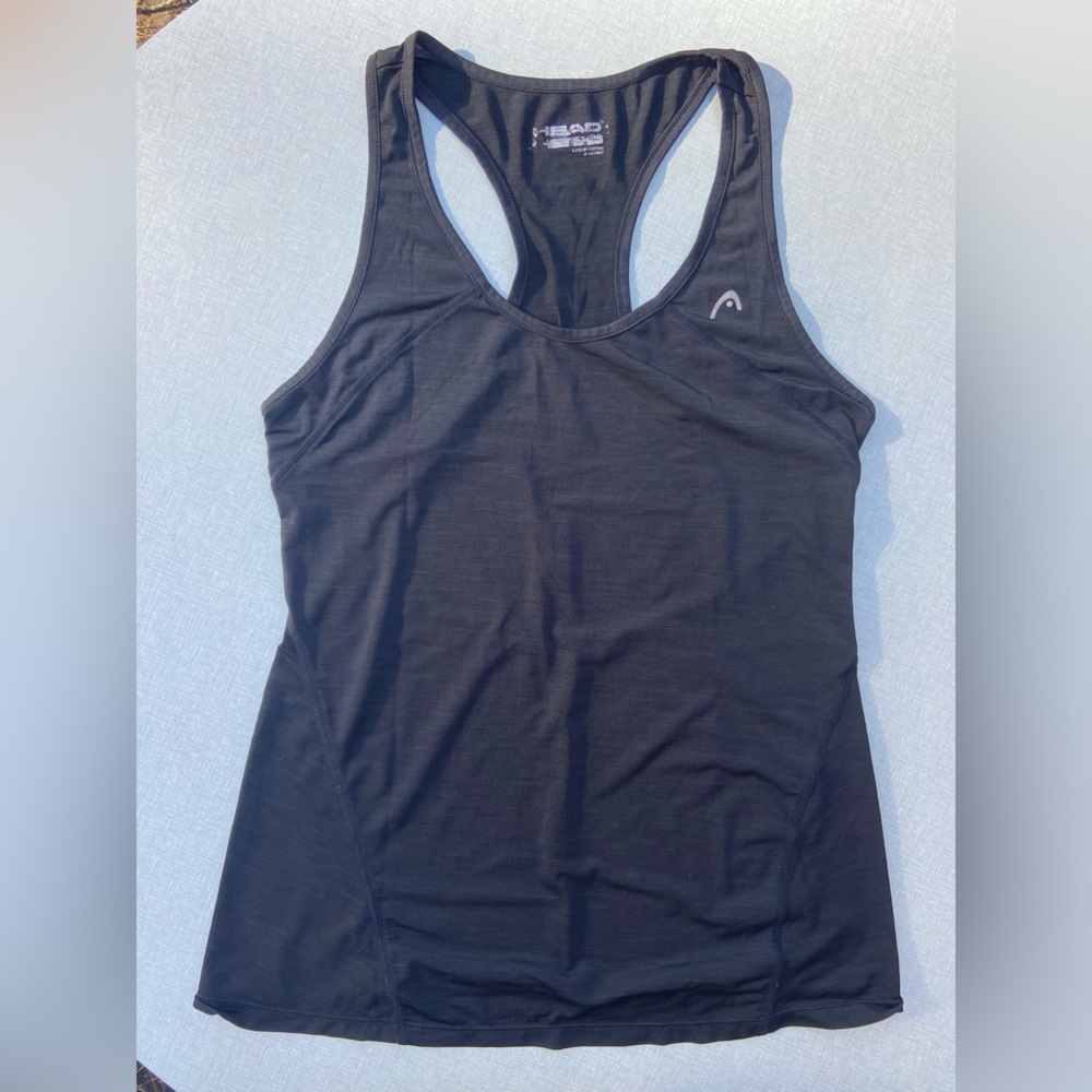 black racerback workout tank top small